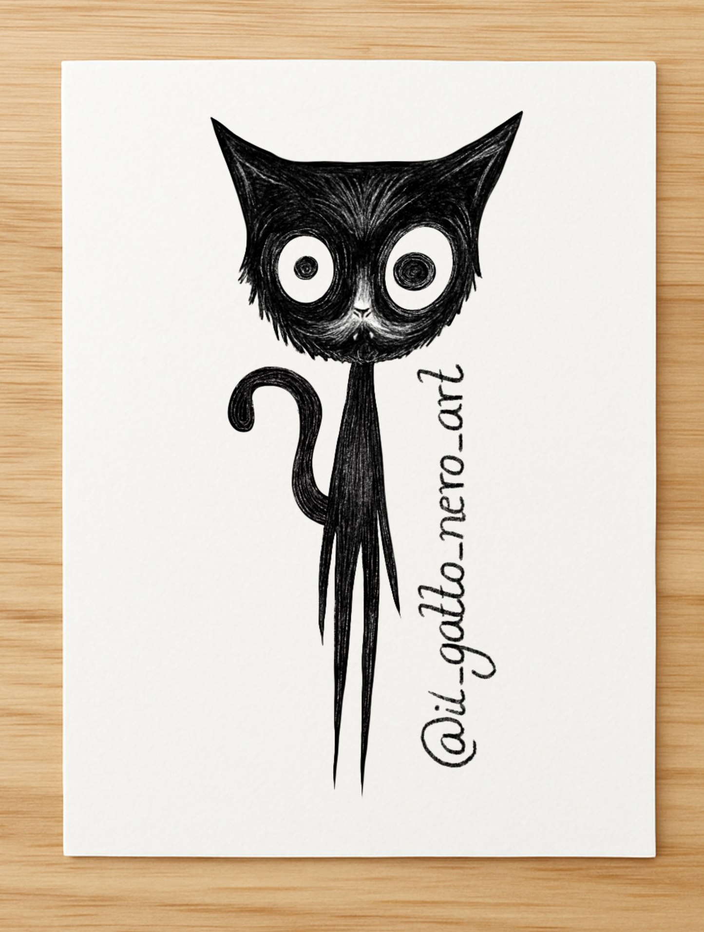Postkarte "il gatto nero"