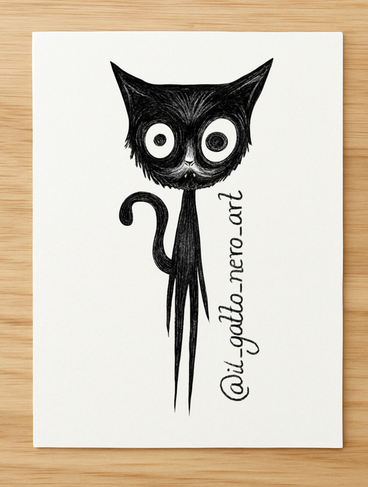 Postkarte "il gatto nero"